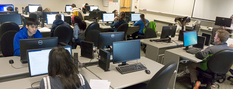 Photo of Highline College classroom with assistive technology